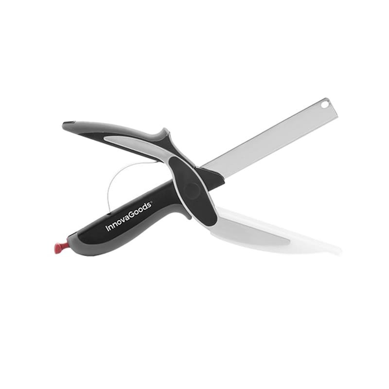 Messer-Schere mit Schneidebrett