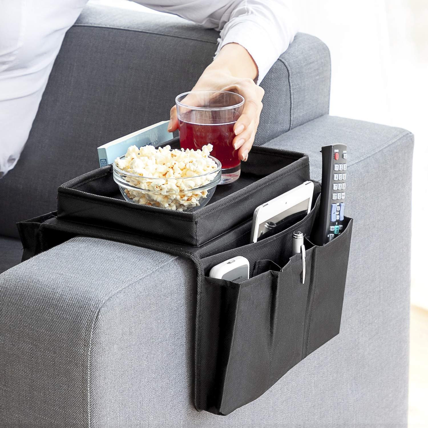 Sofaablage mit 6 Seitentaschen