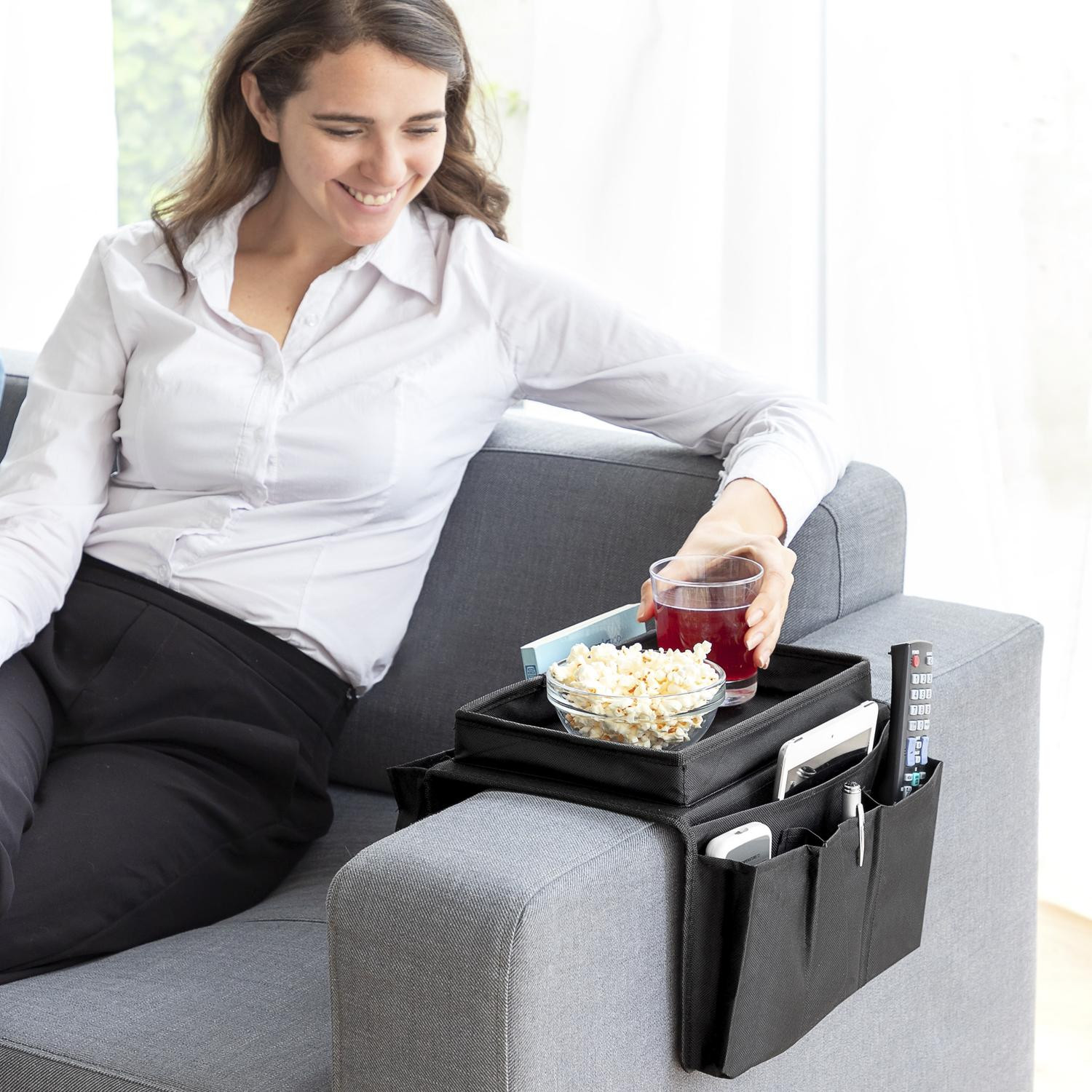 Sofaablage mit 6 Seitentaschen