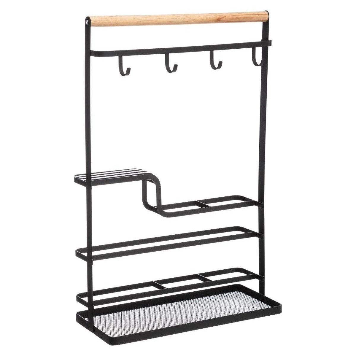 Storage shelf for kitchen utensils