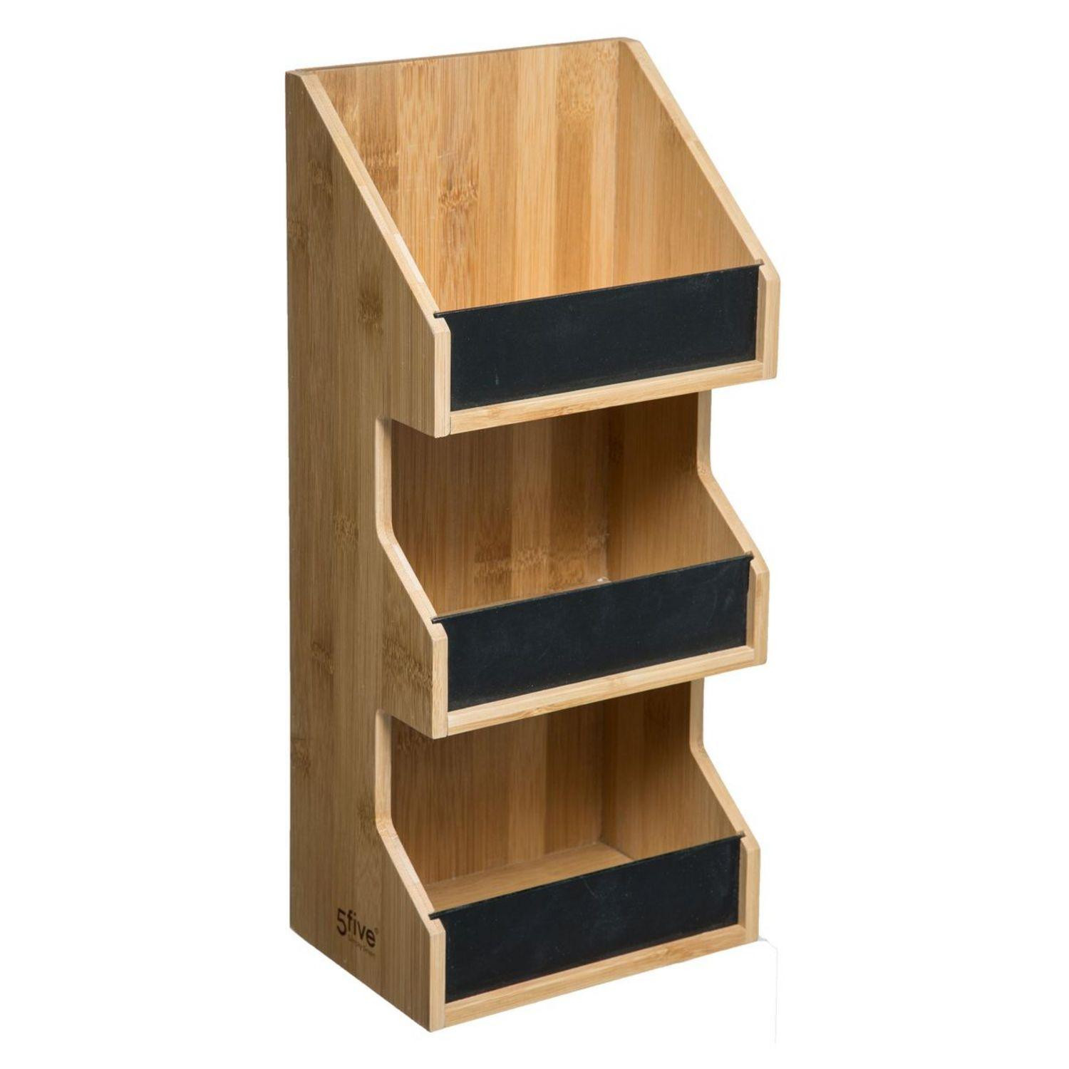 Freestanding Kitchen Shelf, 3 Levels - Bamboo
