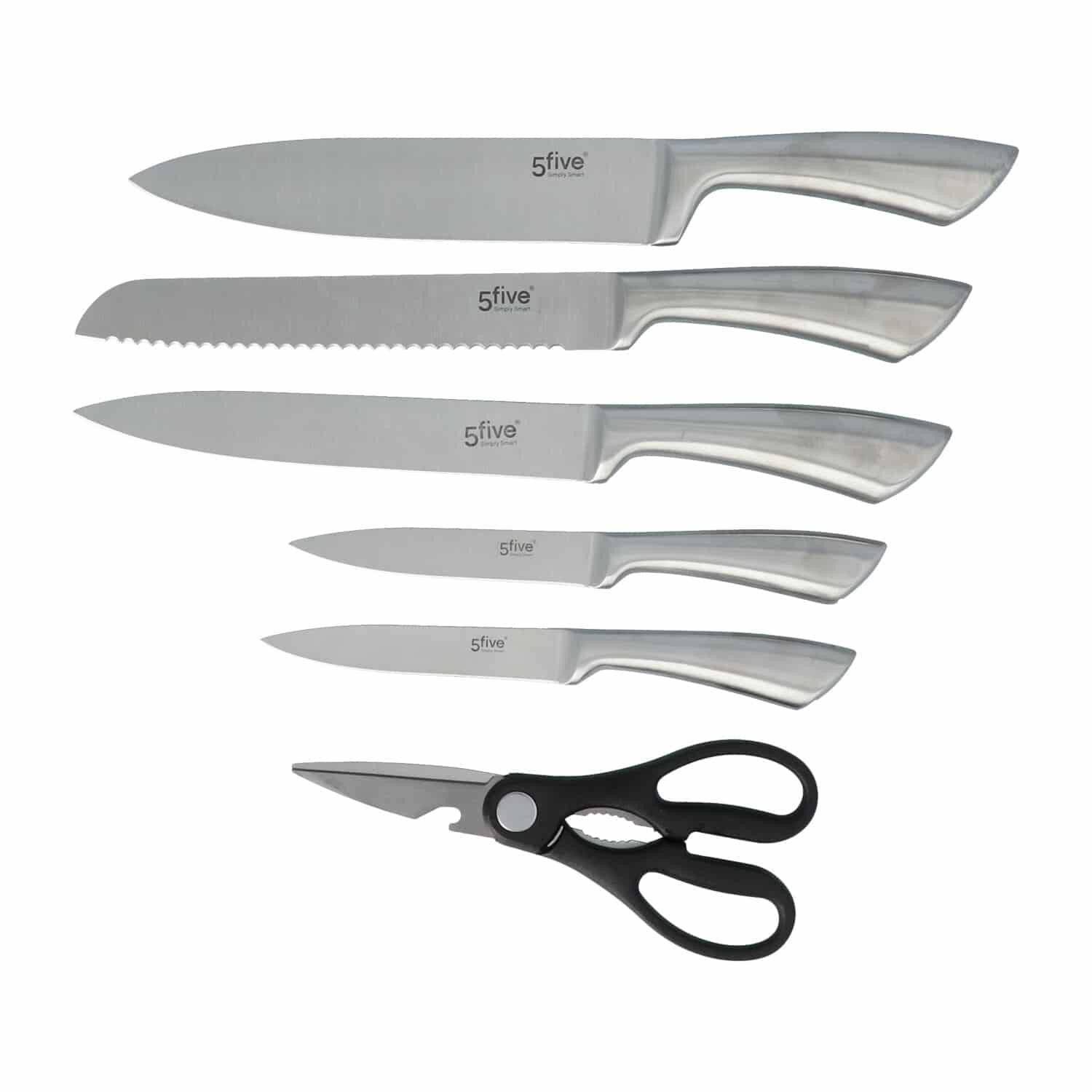Set coltelli con forbici e portacoltelli