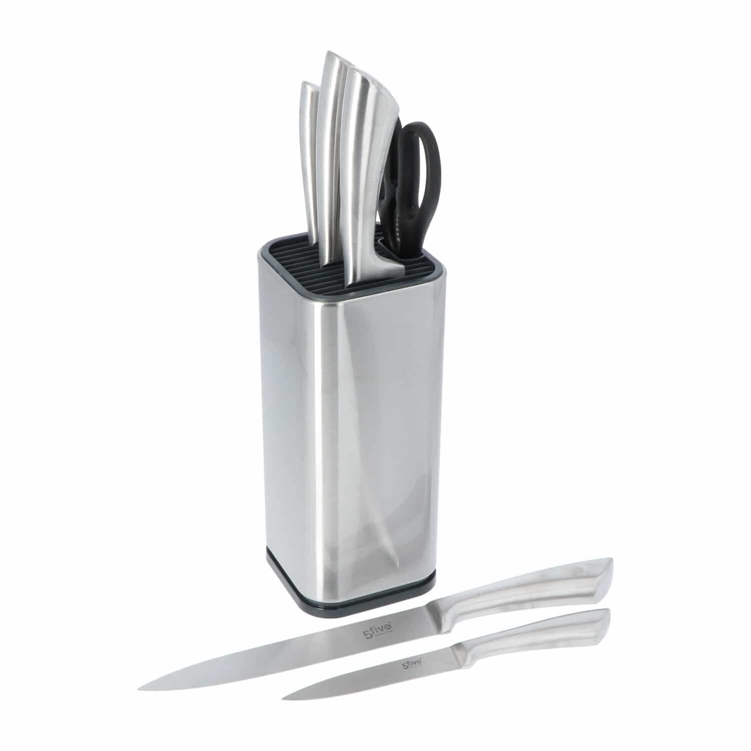 Set coltelli con forbici e portacoltelli