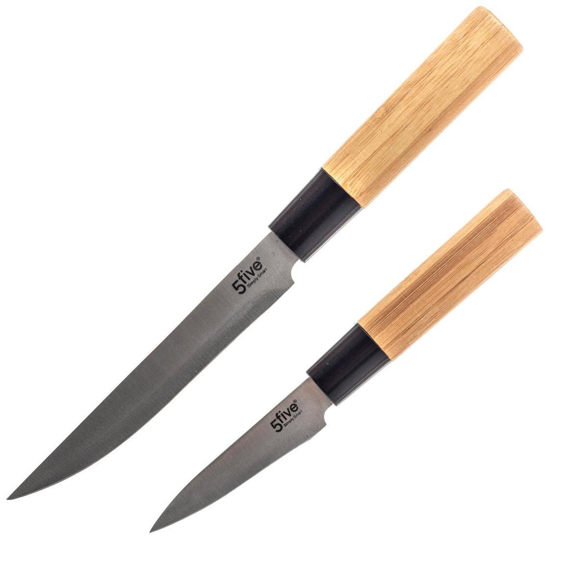 5x Messer mit Messerständer