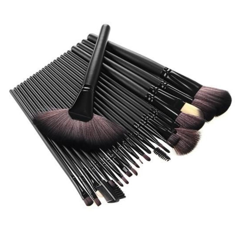 24x Makeup Brushes - Black