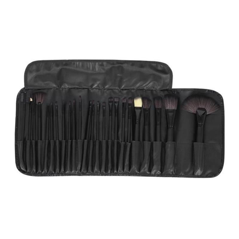 24x Make-up-Pinsel - Schwarz