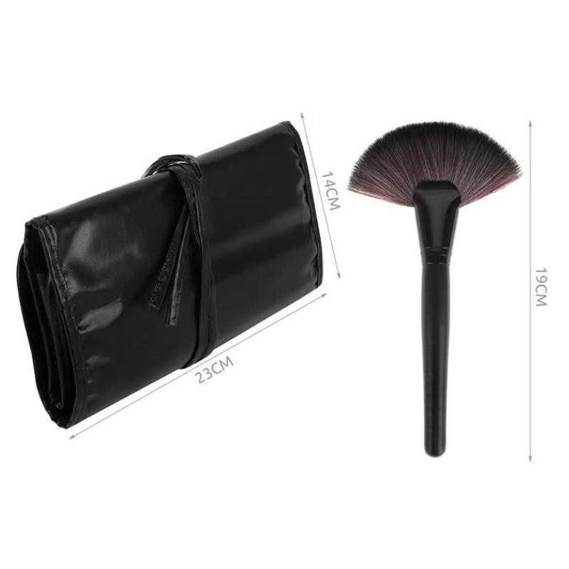 24x Makeup Brushes - Black