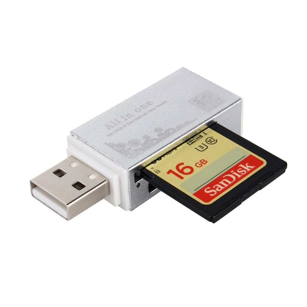 Compact USB Memory Card Reader | 4 in 1