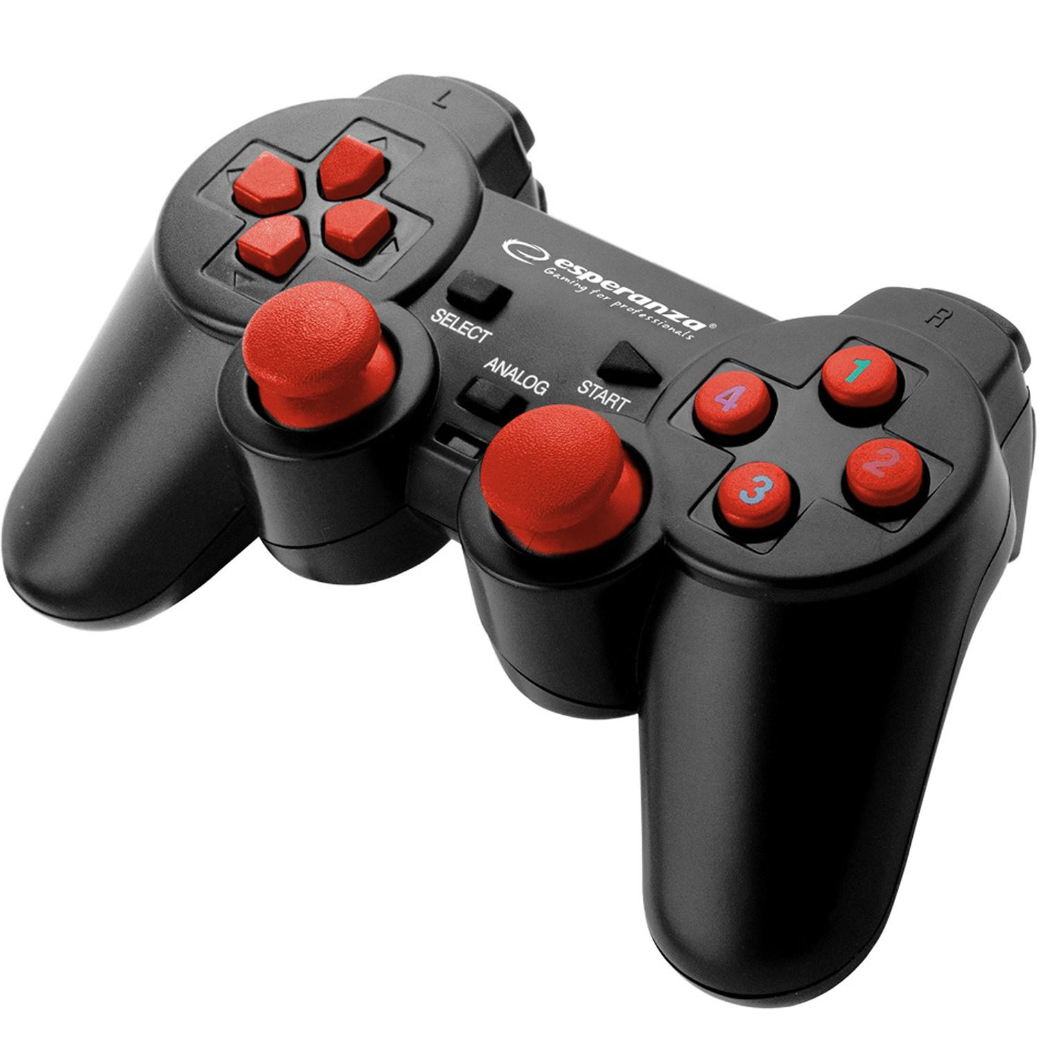 Esperanza - Controller, Cablato - Warrior - Nero / Rosso