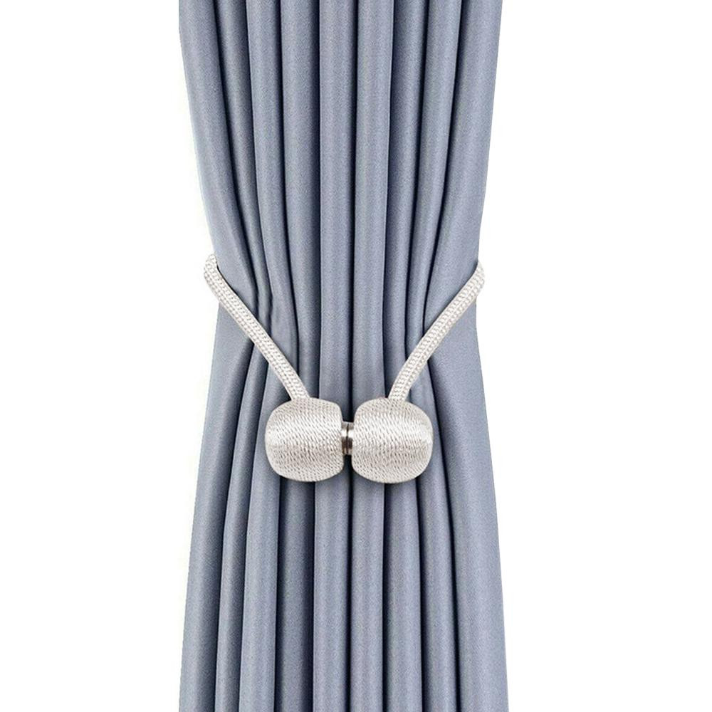 Curtain Tie-Back, Magnetic - White
