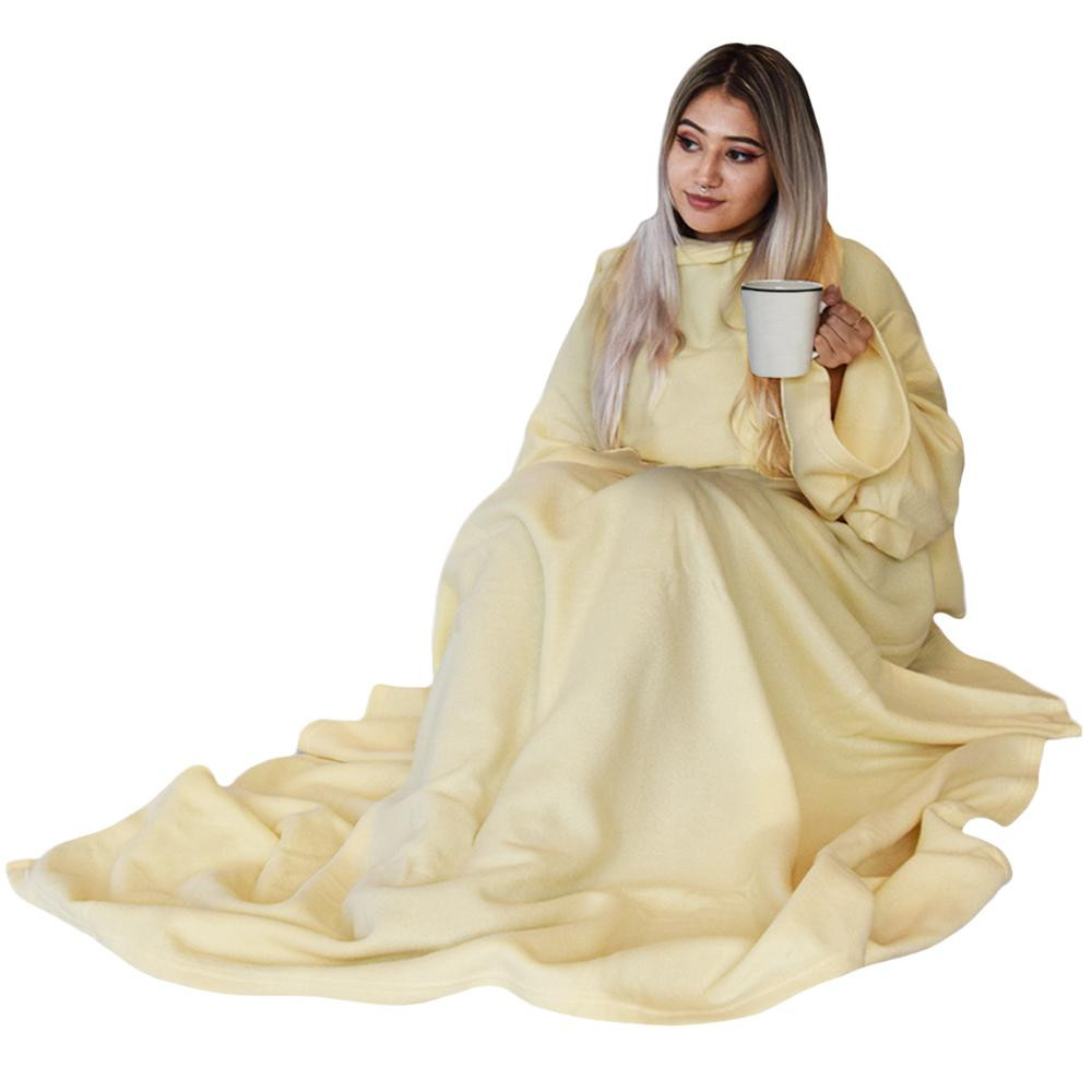 Coperta con maniche - Beige