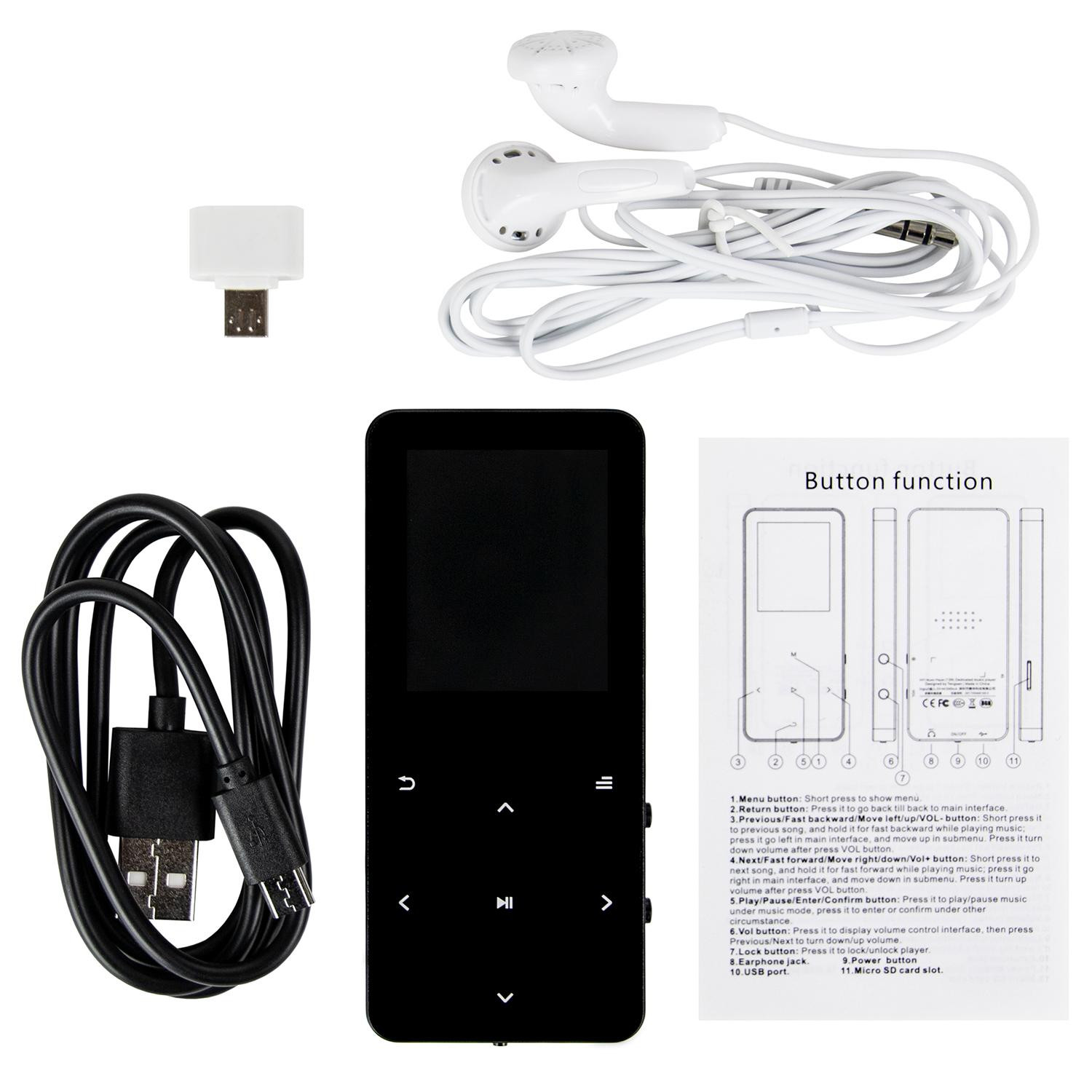 Leitor de MP3 com Bluetooth e altifalante
