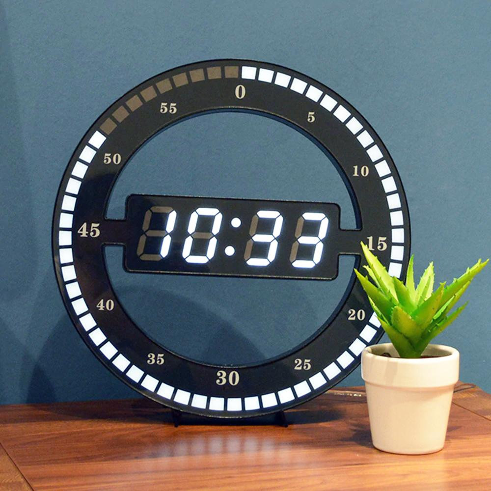 Reloj de pared digital con LED