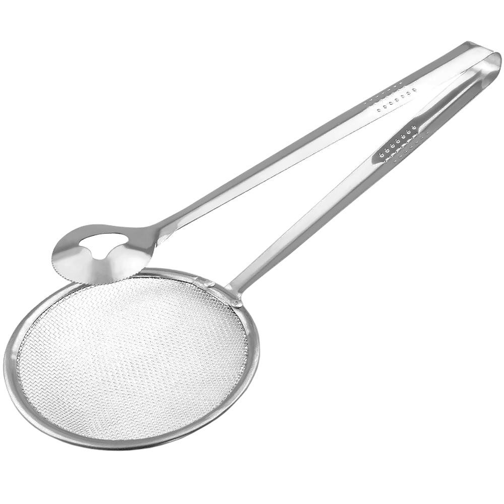 Cucchiaio scanalato combinato e pinze