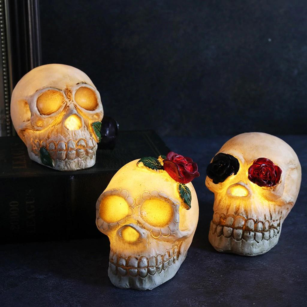3x Schädellaternen, Dekoration - Halloween