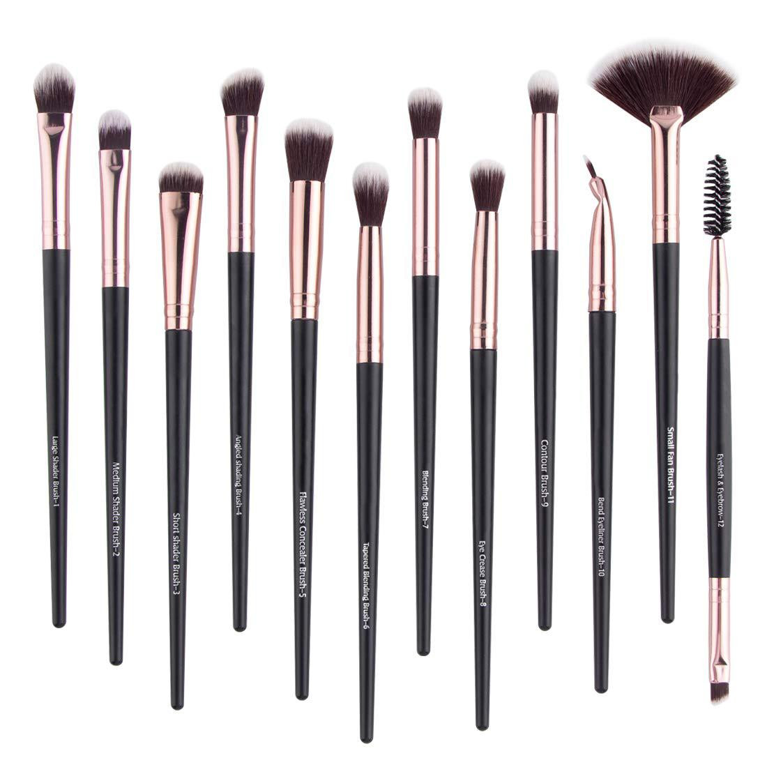 12x Make-up-Pinsel - Schwarz