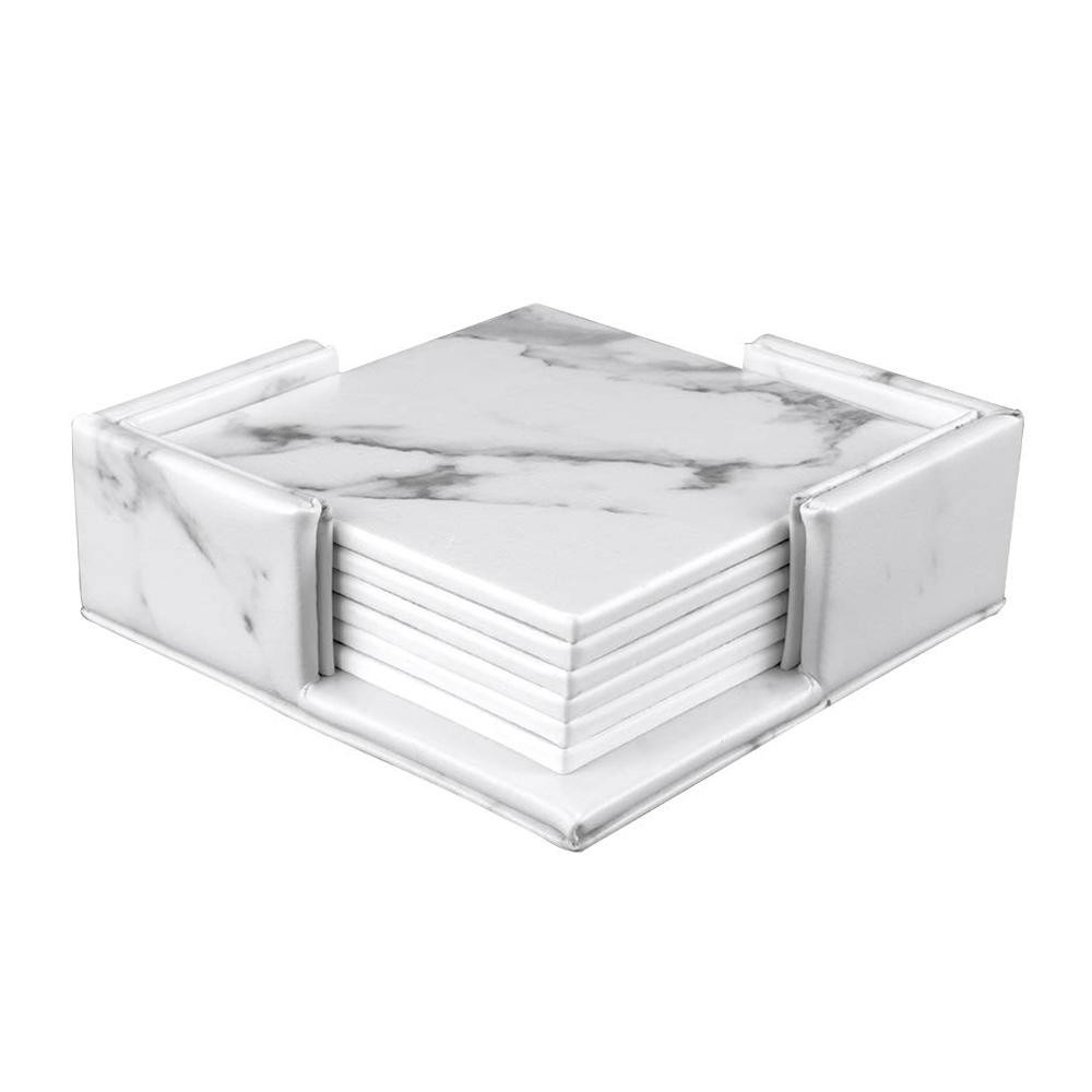 6x Coasters with Holder - Square