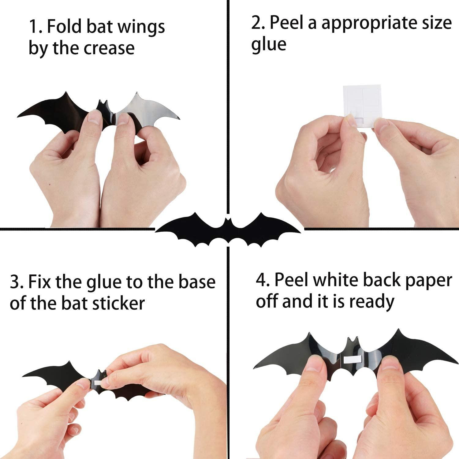 12x Bats, Decoration - Halloween