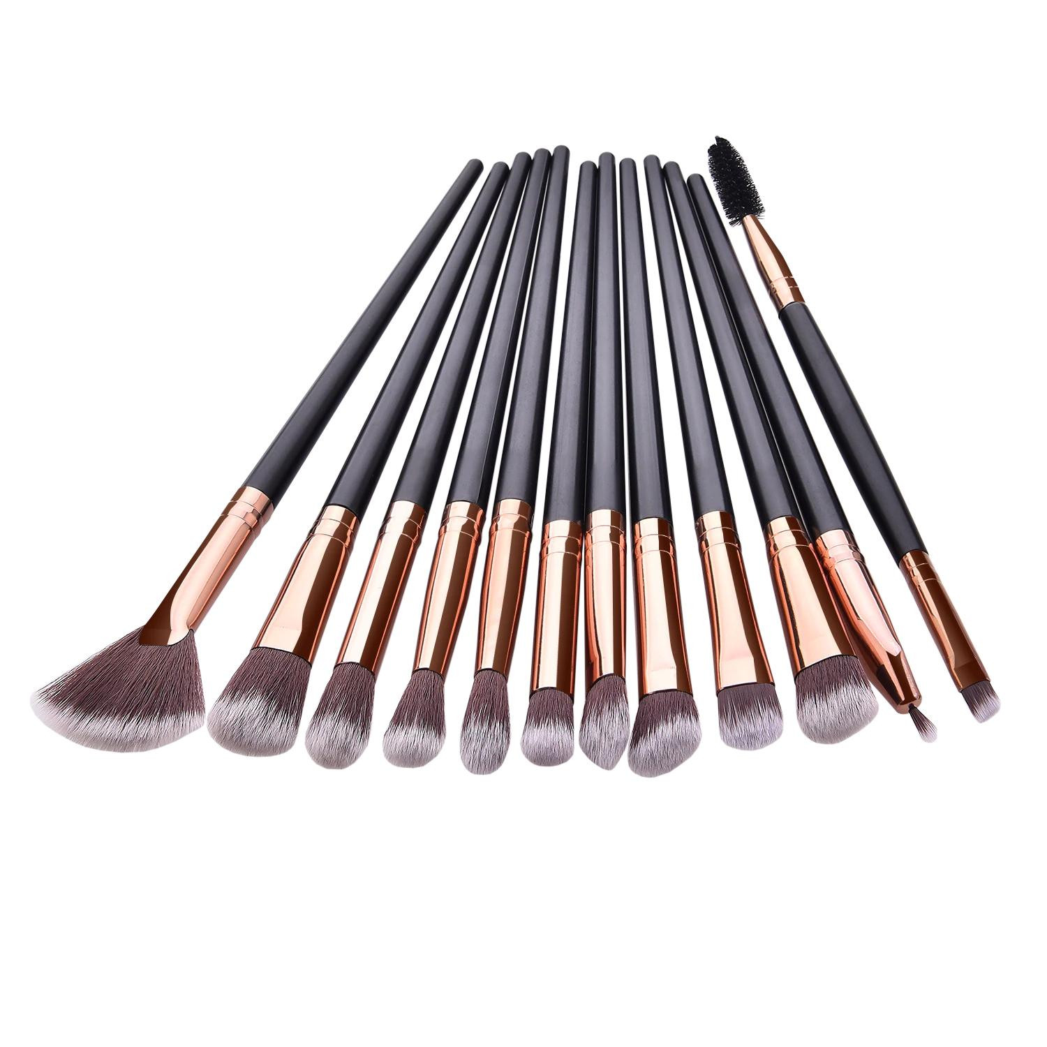 12x Make-up-Pinsel - Schwarz
