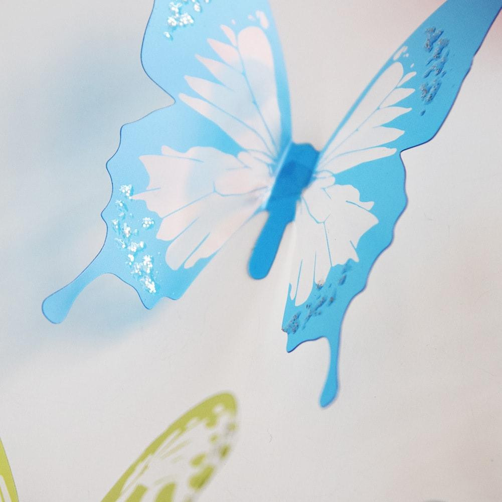 18x 3D Decorative Butterflies - Multicolor