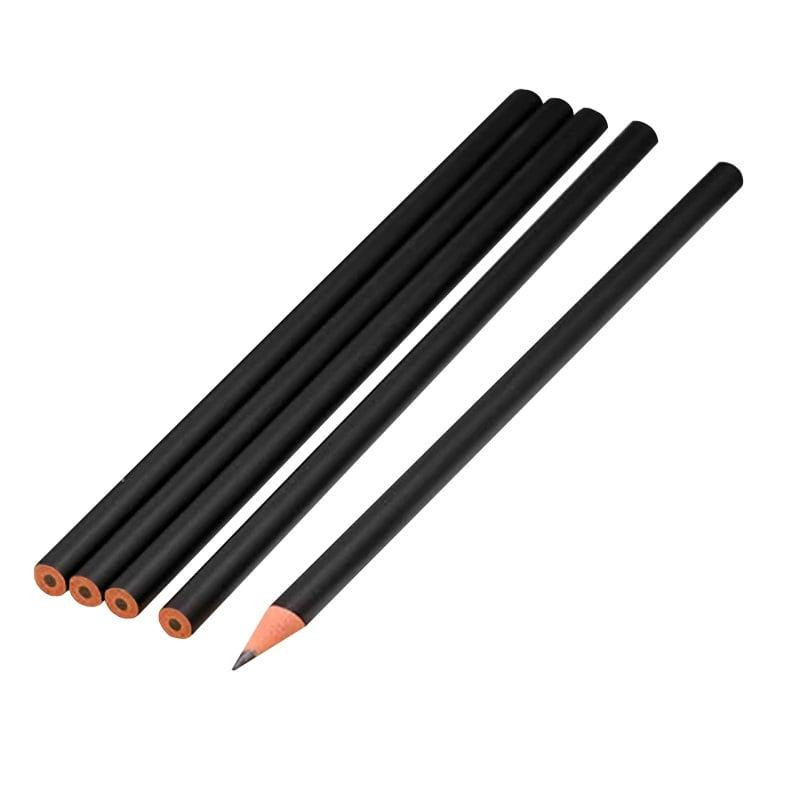 5x Unsharpened Pencils - Black