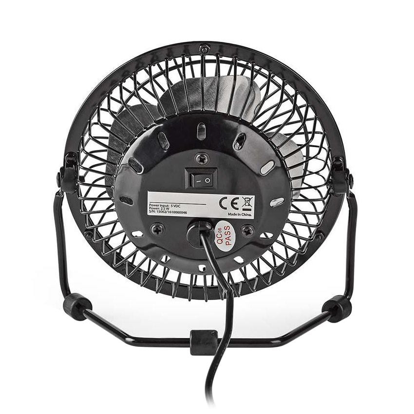 Kovový mini ventilátor s USB