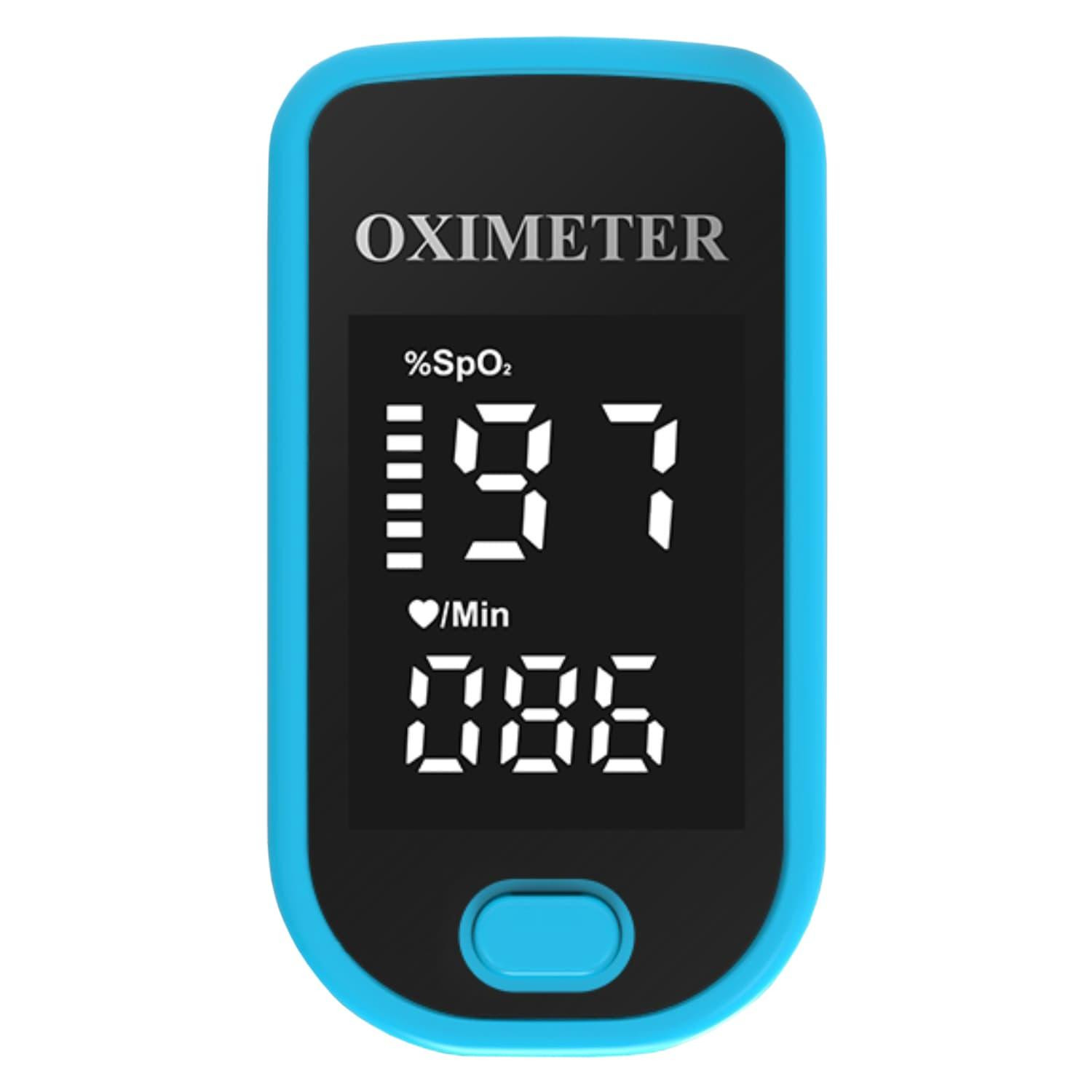 Digital Fingertip Pulse Oximeter - Blue