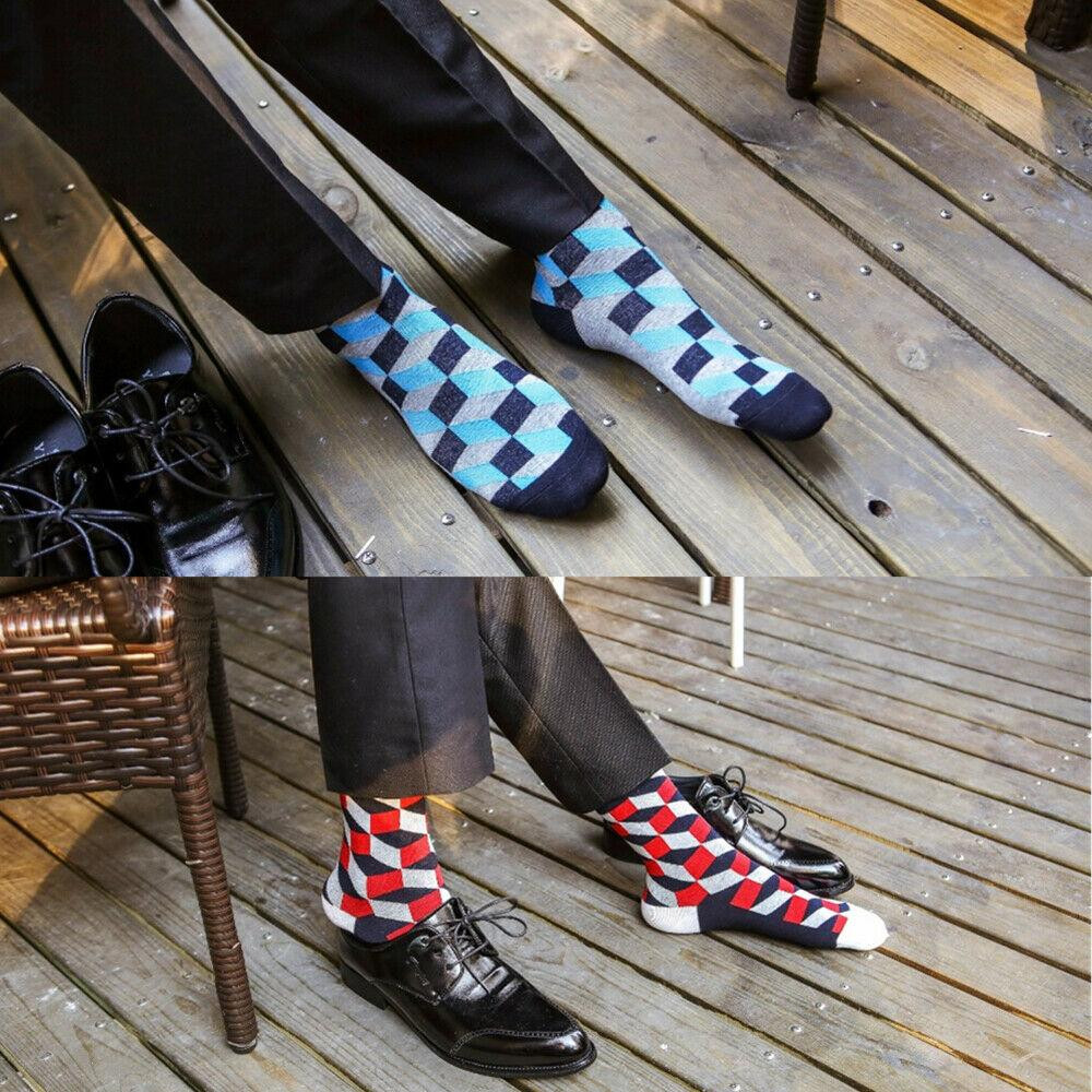 Patterned Men's Socks, Puzzle Patterns - 10 pairs