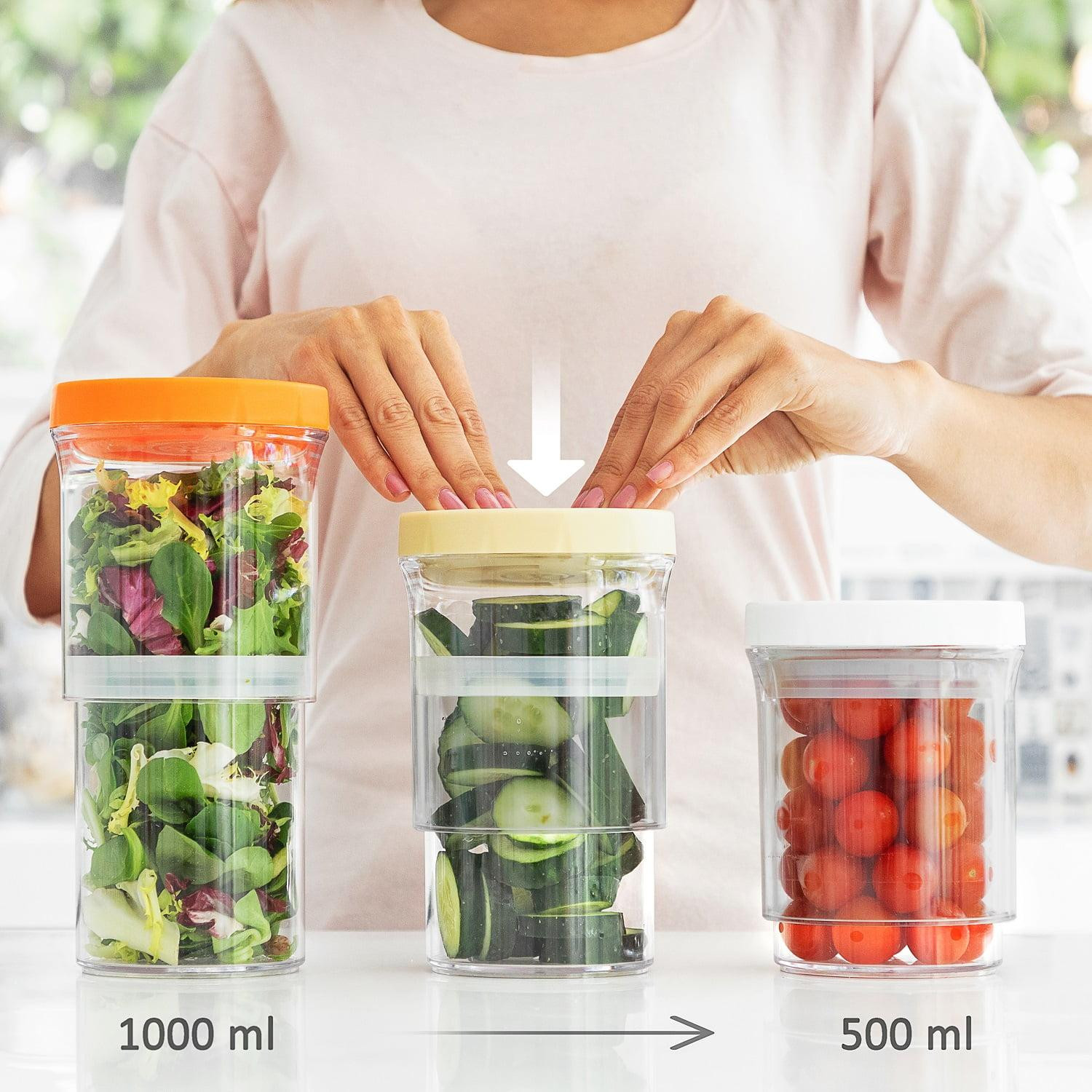 3x Adjustable Food Containers