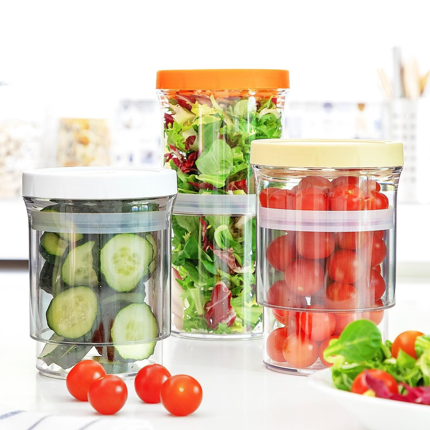 3x Adjustable Food Containers