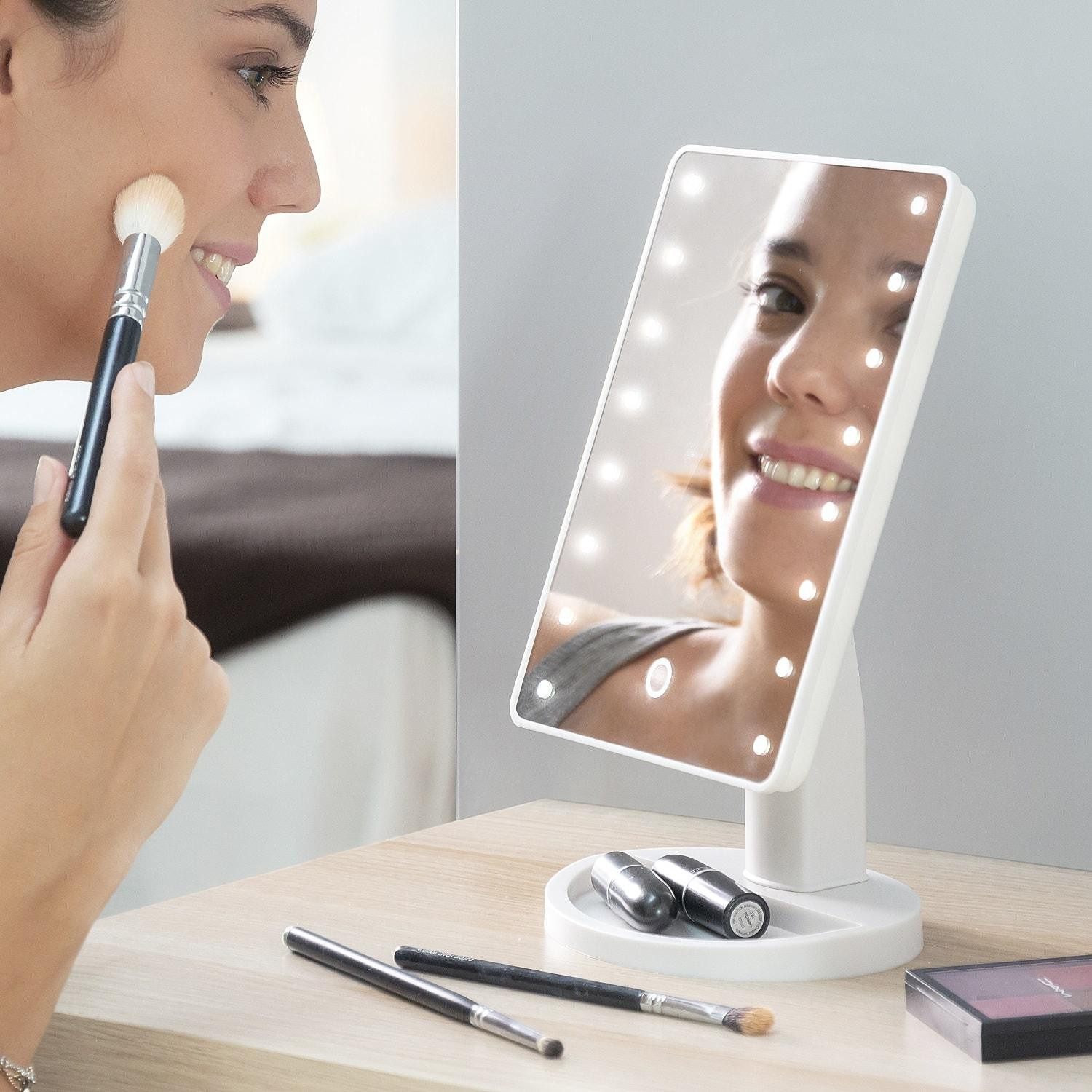 Adjustable Makeup Mirror with LED