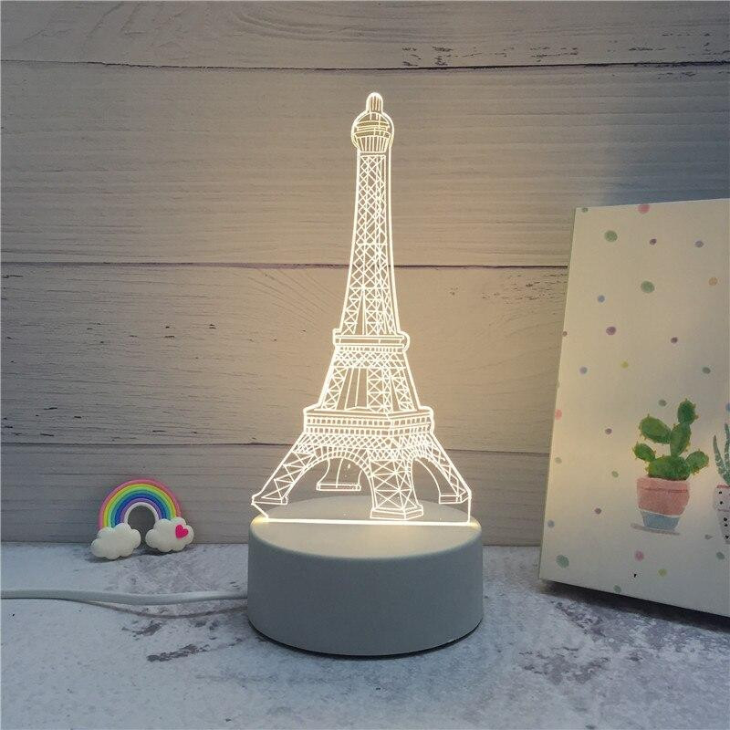 Lâmpada LED 3D - Torre Eiffel