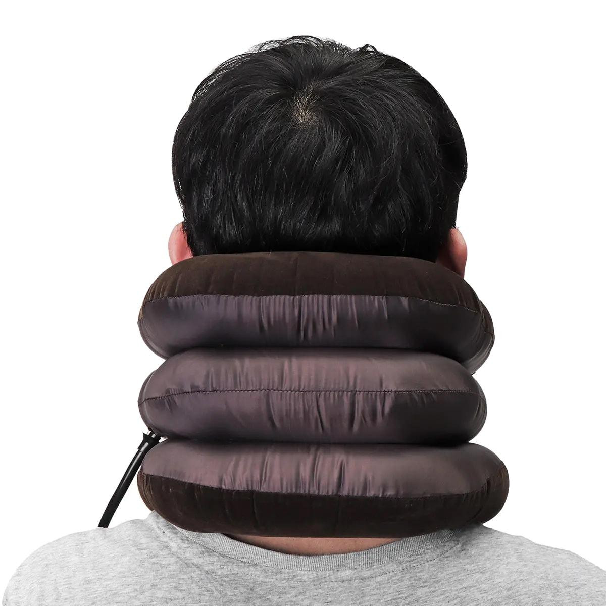 Coussin gonflable pour massage du cou
