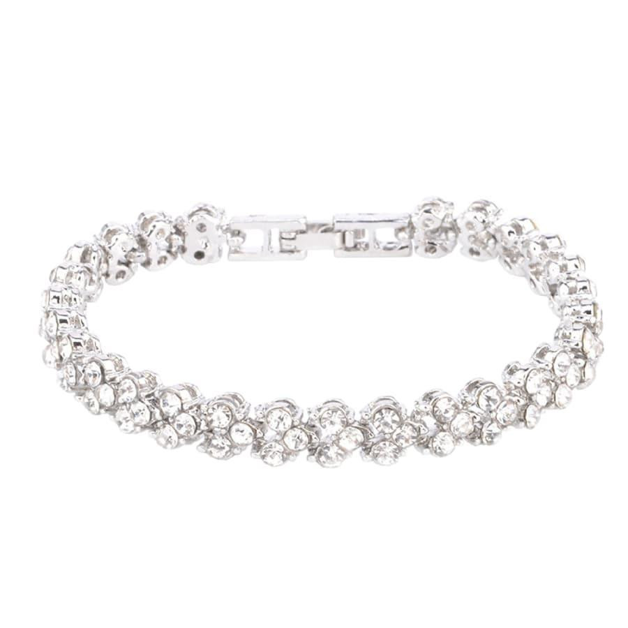 Bracelet Classique avec Strass - Argent
