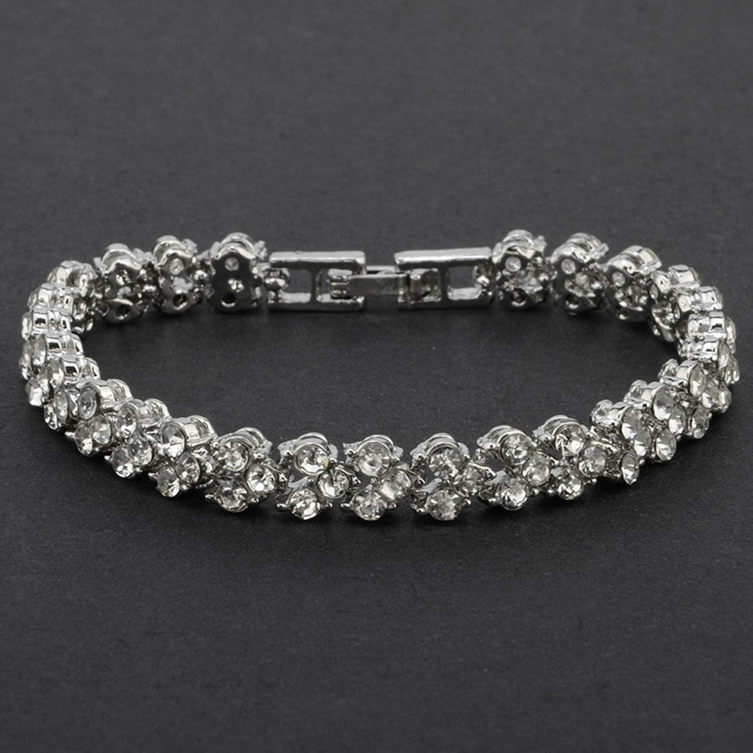 Bracciale Classico con Strass - Argento