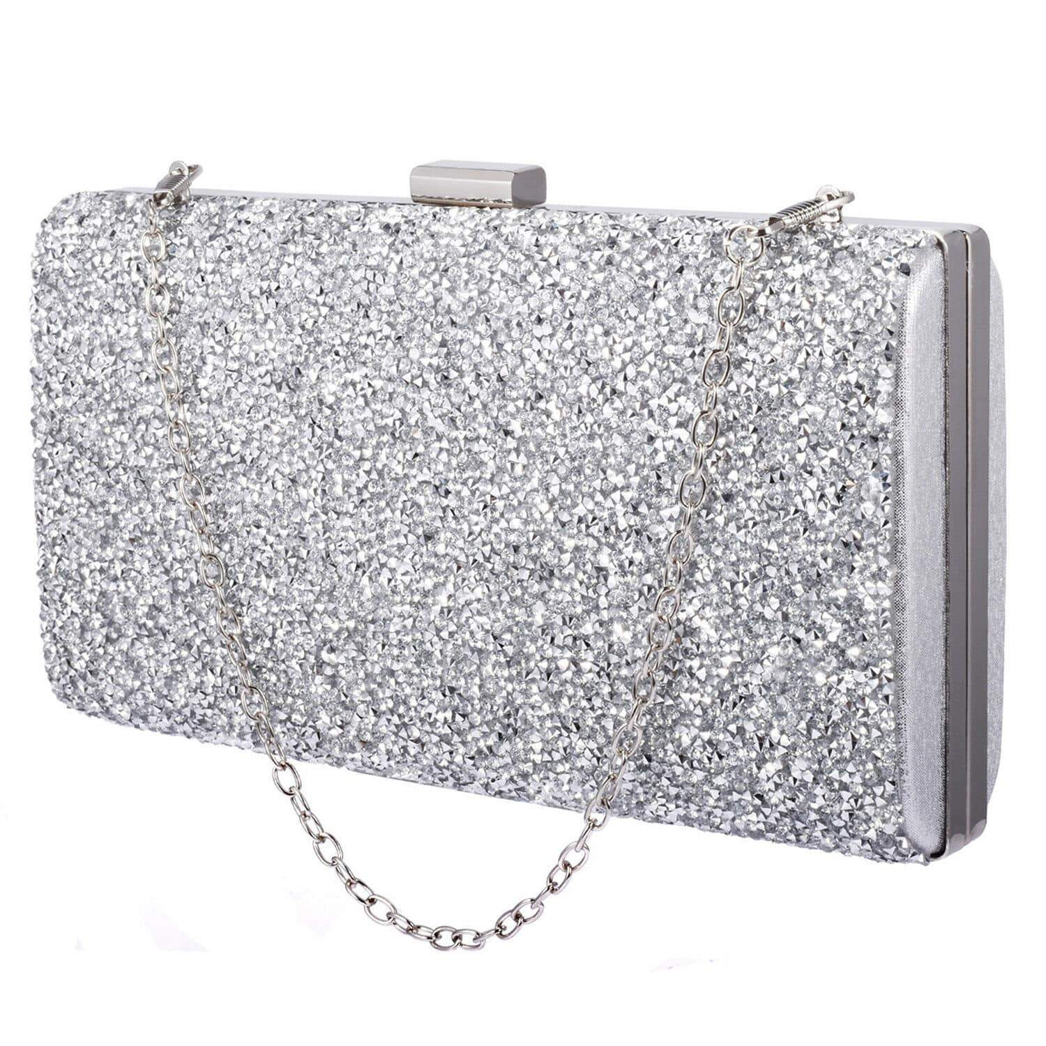 Pochette scintillante - Argento