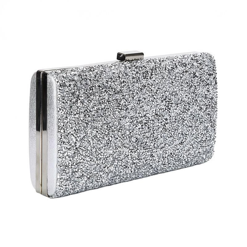 Funkelnde Clutch - Silber