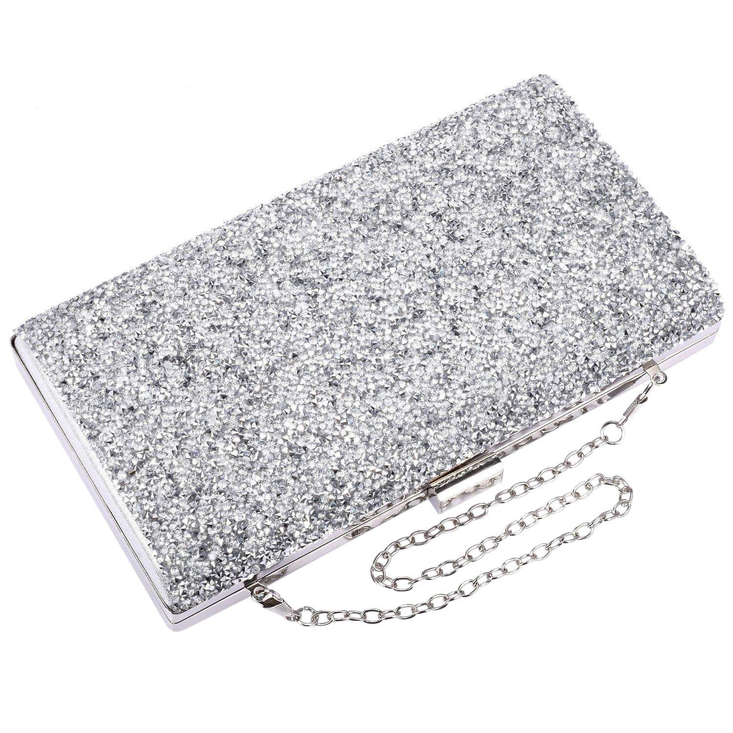 Funkelnde Clutch - Silber