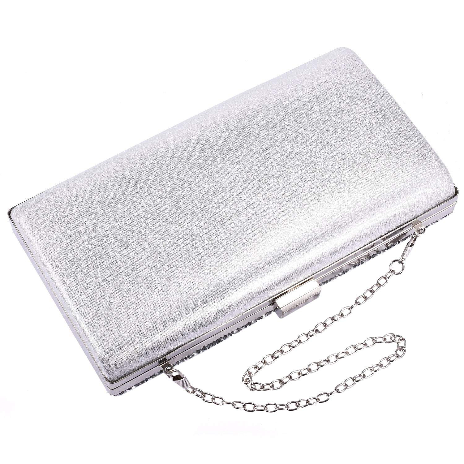 Funkelnde Clutch - Silber