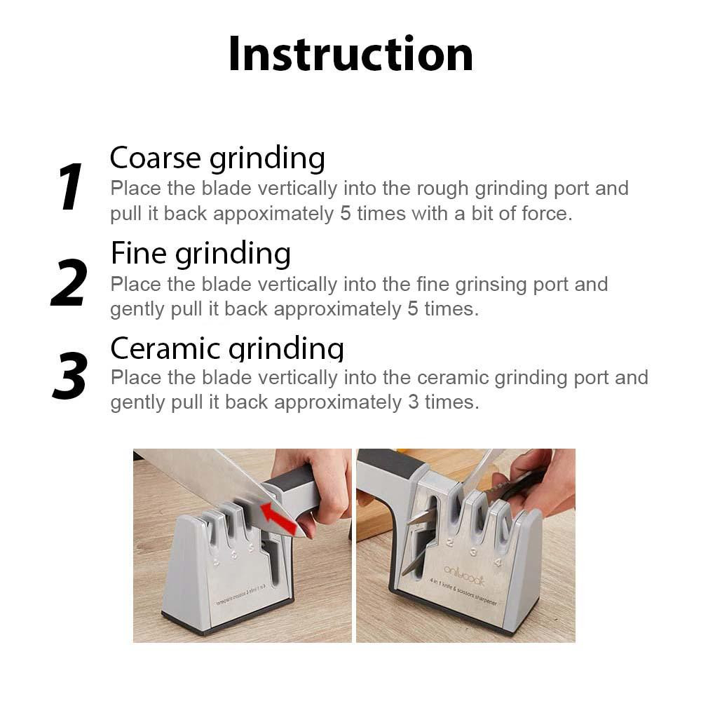 Knife Sharpener for Kitchen Knives and Scissors