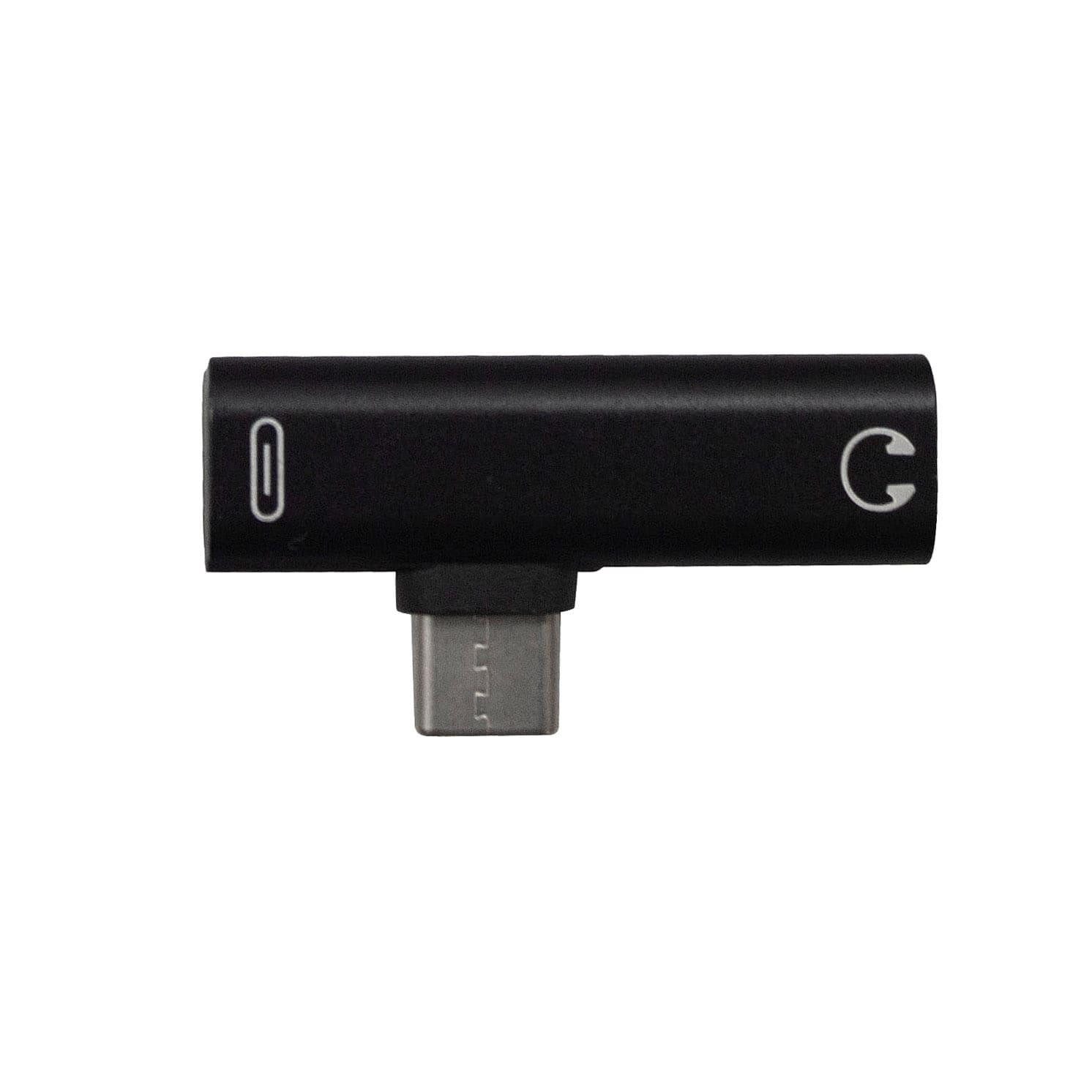 Divisor USB-C com conector de 3,5 mm - Preto