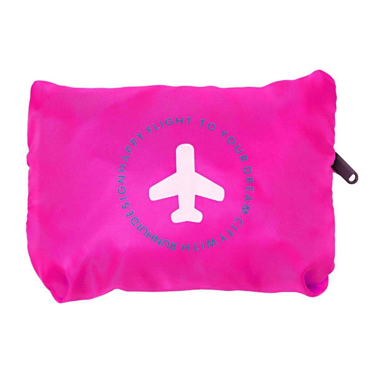 Foldable Duffle Bag with Storage Bag - Pink