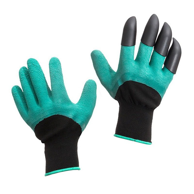 Luvas de jardinagem com garras