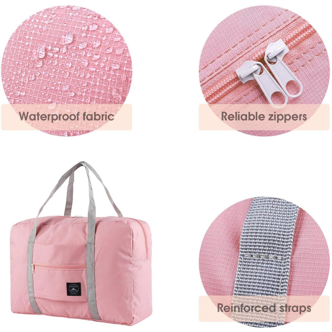 Faltbare Tasche - Rosa