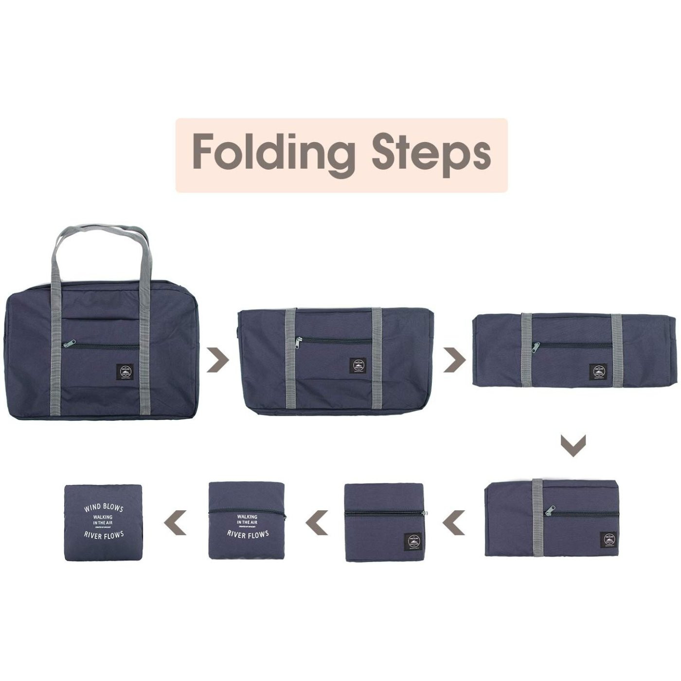 Faltbare Tasche - Dunkelblau