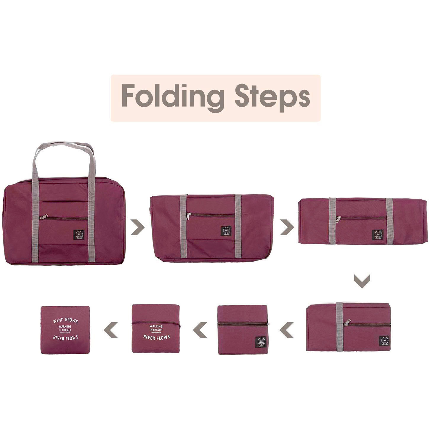 Faltbare Tasche - Rot