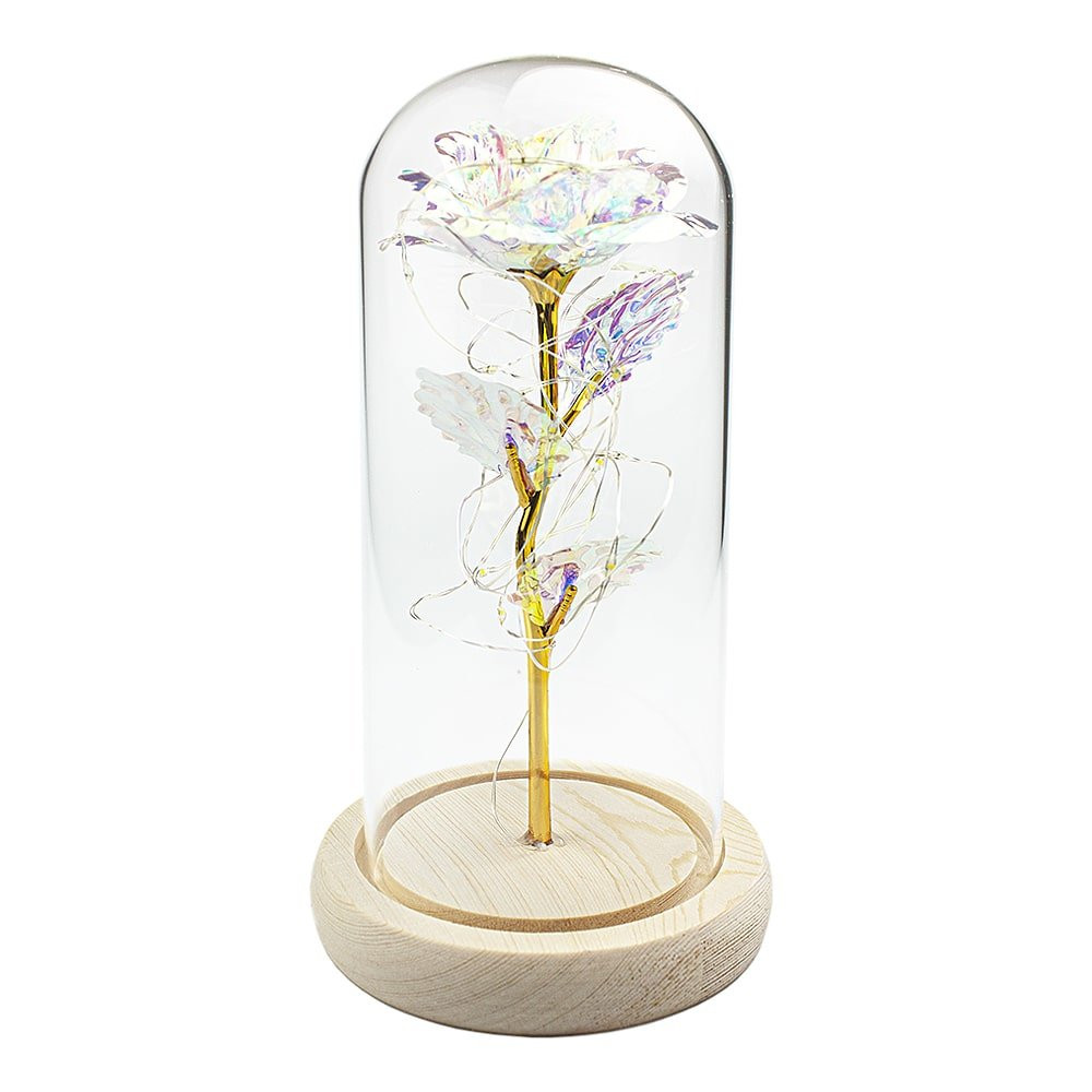 Infinity Rose with string lights - Holographic