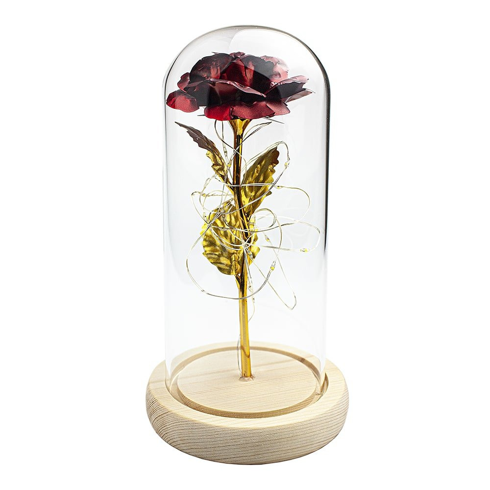 Infinity Rose met lichtslingers - Rood