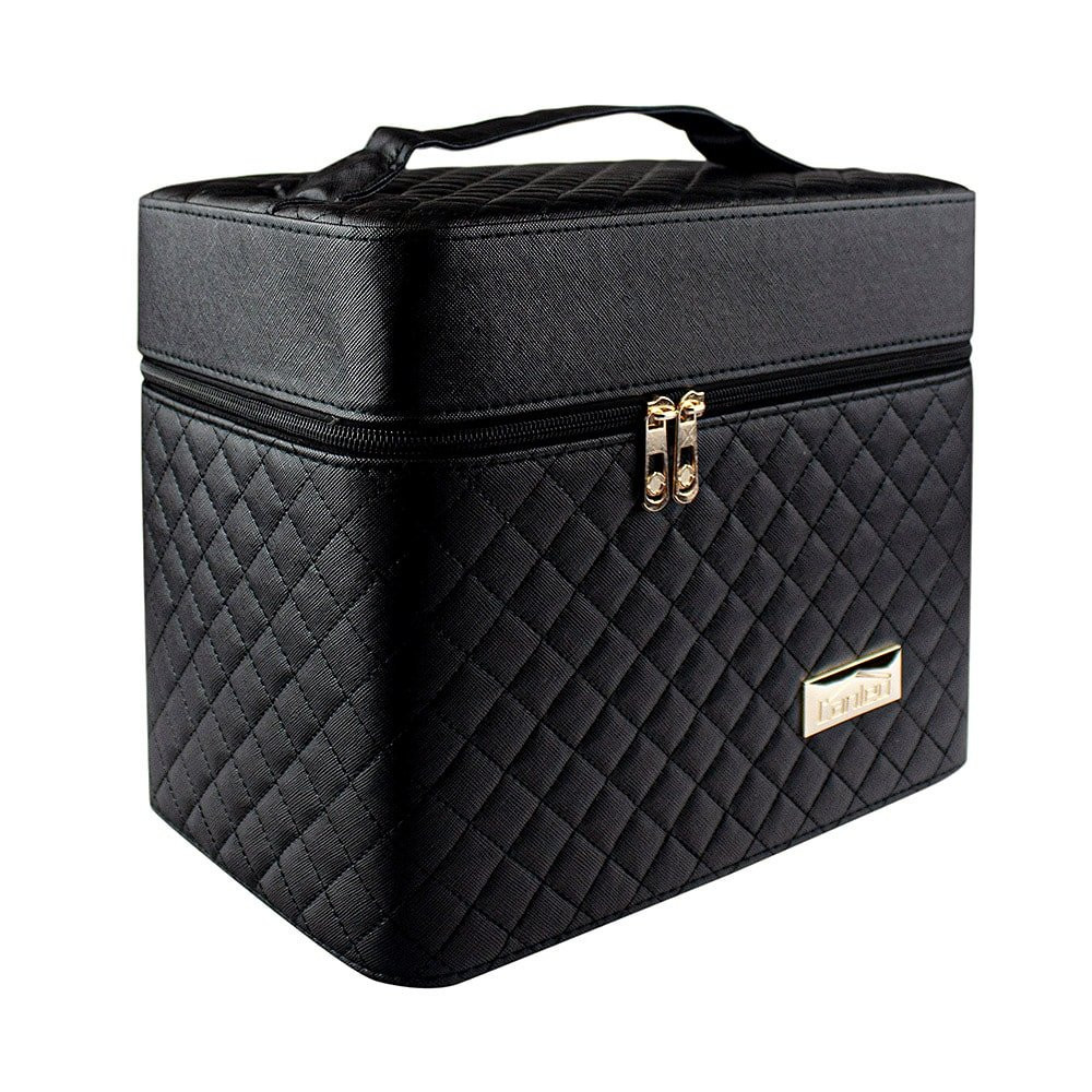 Make Up Bag with Mirror - Black