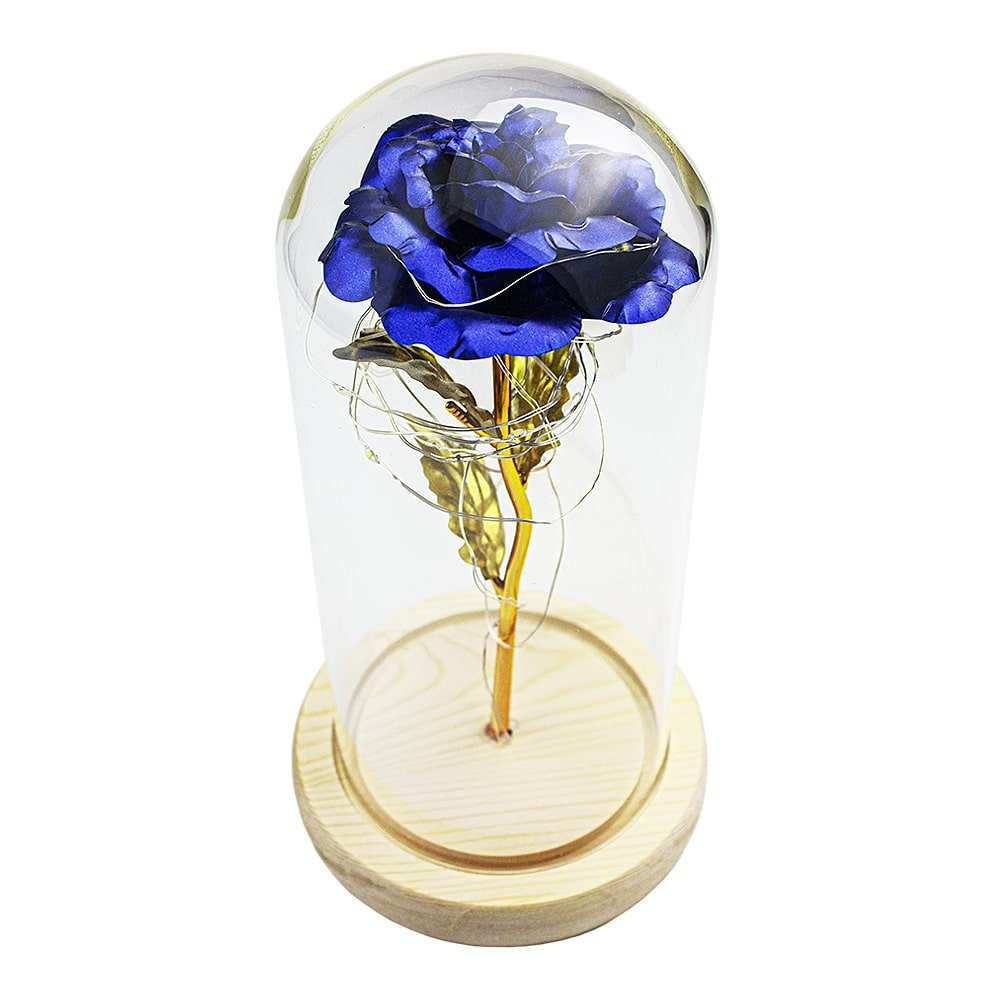 Infinity Rose com luzes de corda - Azul